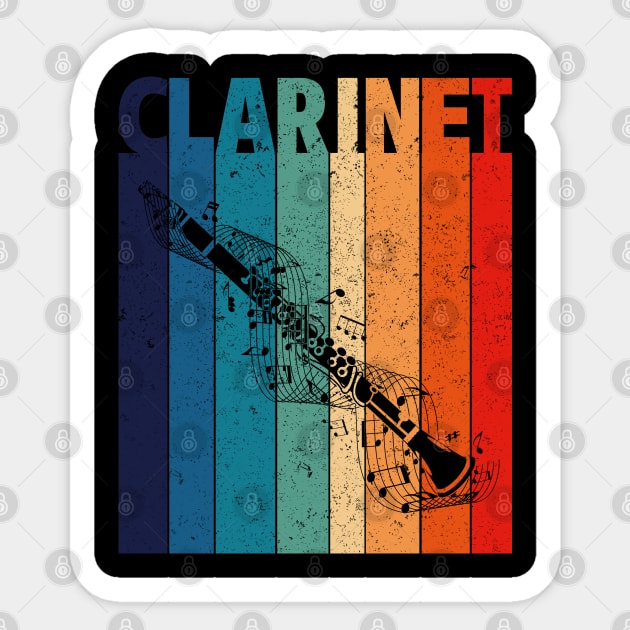 Vintage Clarinet Sticker by LotusTee